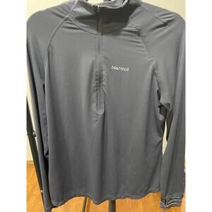 Marmot Women’s Athletic Jacket Gray Zip Neck Performance Running Size Large